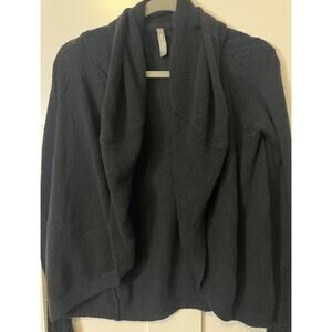 Open Knit‎ Cardigan Shawl Collar Cozy Layering Top Knitwear Sweater